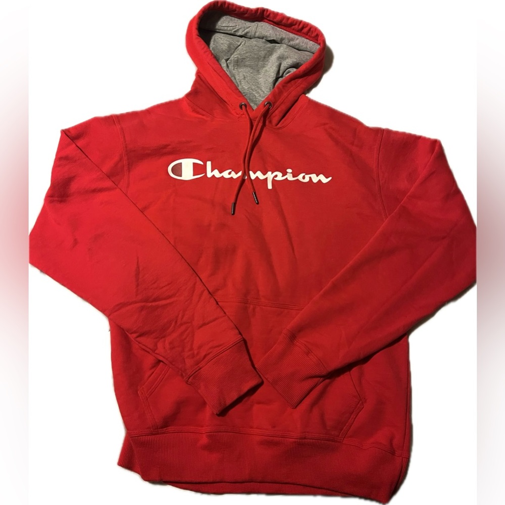 Champion Red Sweatshirt with Hoodie Size M